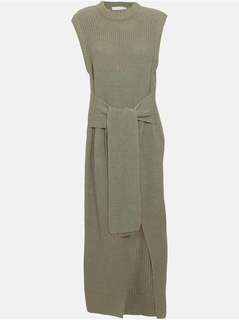 Jonathan Simkhai Olive Sleeveless Knit Maxi Dress with Tie Waist - 80% OFF MSRP!